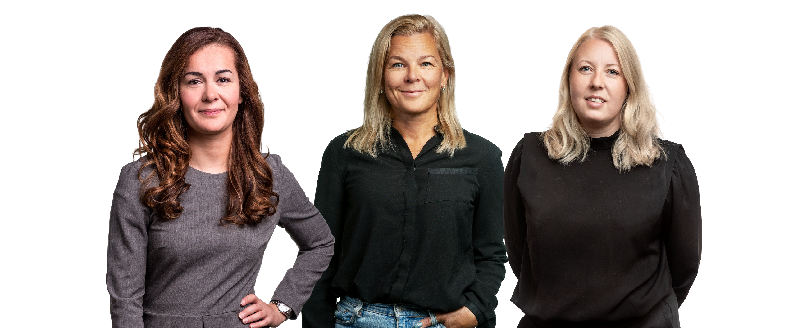 Från vänster: Sevil Ahmadi, Elin Cederholm och Caroline Pettersson