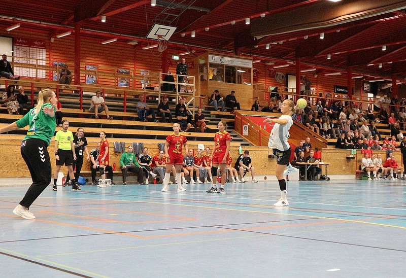 Tjejer spelar handboll