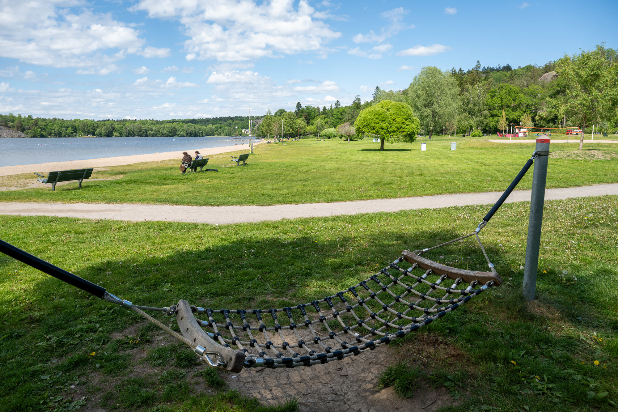 Hängmatta på badstrand