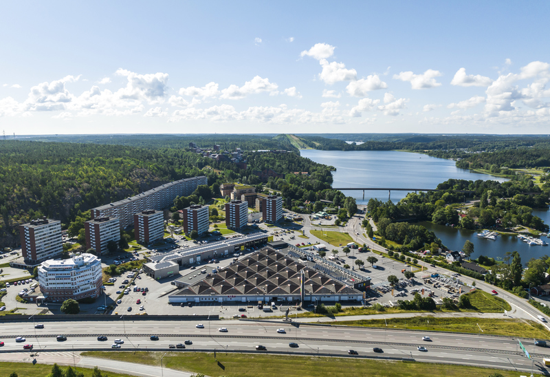 Översiktsbild på Vårby uppifrån.